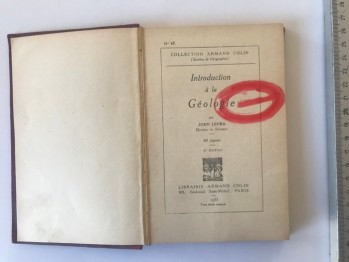 Introduction A La Geologie(ciltli)