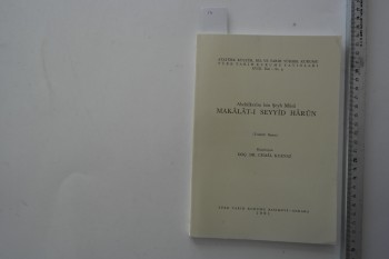 MAkalat-ı Seyyid Harun –Doç.Dr. Cemal Kurnaz/TTK,1991,125 s.