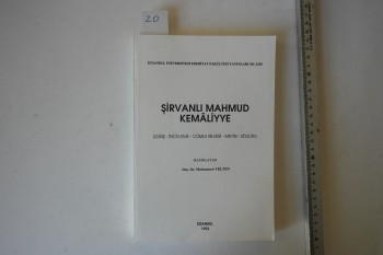 Şirvanlı Mahmud Kemaliyye / 1993, 270 s.