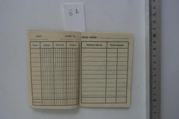 2 Tane Türkiye İş Bankası İhbarlı Cari Hesap Defteri (1968)