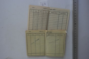 2 Tane Türkiye İş Bankası İhbarlı Cari Hesap Defteri (1968)